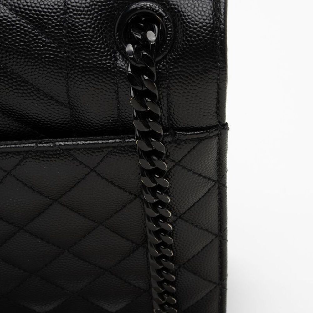 Saint Laurent Mixed Matelasse Grain de Poudre Monogram Medium Shoulder Bag - Picture 11 of 14